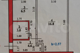 1-к. квартира, 30,9 м², 1/5 эт.