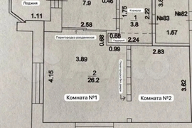 1-к. квартира, 46,4 м², 4/5 эт.