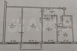 3-к. квартира, 58,1 м², 1/5 эт.
