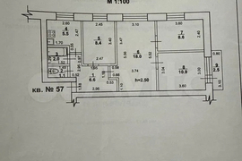 4-к. квартира, 61,1 м², 2/5 эт.