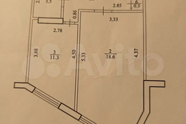 1-к. квартира, 41,1 м², 5/5 эт.