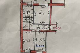 3-к. квартира, 72,8 м², 1/5 эт.