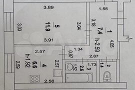 2-к. квартира, 47,4 м², 4/4 эт.