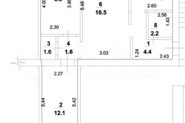 3-к. квартира, 53,2 м², 1/5 эт.