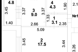 1-к. квартира, 36,3 м², 8/9 эт.