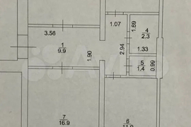3-к. квартира, 65,9 м², 1/2 эт.