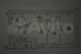3-к. квартира, 64,8 м², 4/12 эт.