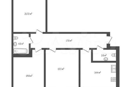 3-к. квартира, 96,6 м², 13/17 эт.