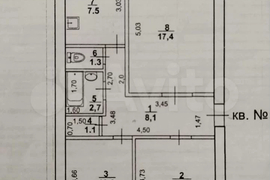 3-к. квартира, 60 м², 5/5 эт.