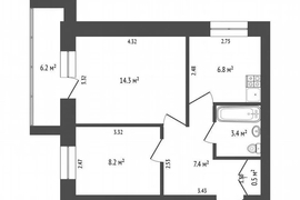 2-к. квартира, 41 м², 8/9 эт.