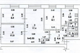 4-к. квартира, 61,8 м², 3/5 эт.