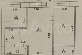 2-к. квартира, 45 м², 5/5 эт.