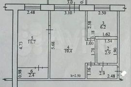2-к. квартира, 45,5 м², 3/5 эт.