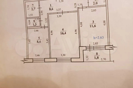 2-к. квартира, 51 м², 8/9 эт.