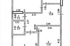 3-к. квартира, 65,4 м², 1/5 эт.