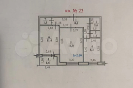 2-к. квартира, 51,7 м², 6/9 эт.