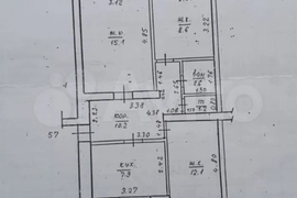 3-к. квартира, 59,1 м², 3/5 эт.