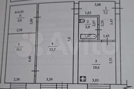 3-к. квартира, 60,5 м², 2/2 эт.