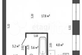 1-к. квартира, 29,4 м², 4/5 эт.