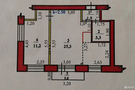 2-к. квартира, 42,5 м², 5/5 эт.