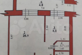 1-к. квартира, 44,5 м², 8/9 эт.