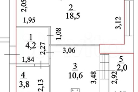 1-к. квартира, 39,1 м², 1/9 эт.