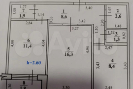 2-к. квартира, 51,5 м², 4/9 эт.