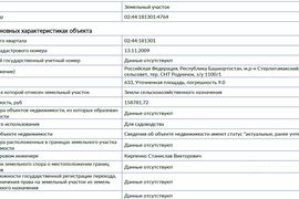 Участок в Башкортостан, Стерлитамакский район, Октябрьский сельсовет, Родничок СНТ 1100/1 (6.33 сот.)